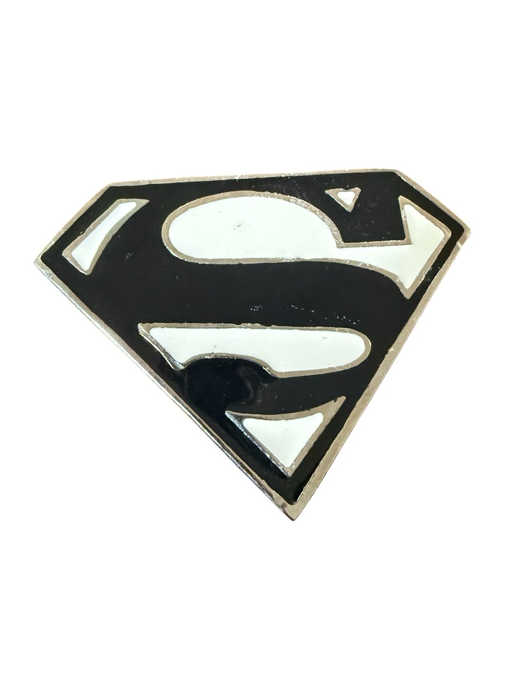 Vintage Superman Belt Buckle Superhero Cosplay Halloween Costume Black & White